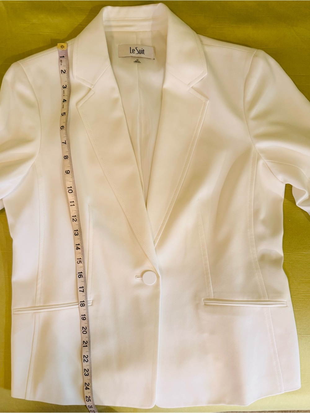 Le Suit White Women's Two-Piece Blazer and Trousers - Picture 8 of 13